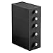 InterDesign Office Supplies Desk Organizer, for Paper Clips, Highlighters, Pens, Tacks - 5 Drawers, Black
