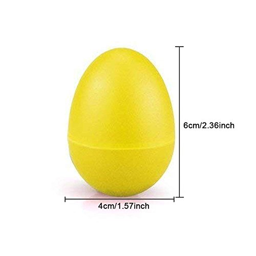Kabi 20pcs Shaker Eggs Plastic Musical Egg Shaker with 4 Colors Kids Maracas Egg Percussion Toys