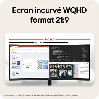 UltraWide | Écran Bureautique VA 34" incurvé WQHD 21:9