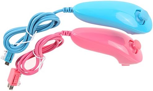 Amazon Co Jp 2個セット ニンテンドー Wii リモコン用 ヌンチャク Nintendo Wii対応 耐用的 男女兼用 ピンク ライトブルー セット ゲーム