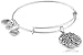 Alex and Ani Four Leaf Clover III Expandable Rafaelian Silver Bangle Bracelet