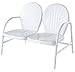 Crosley Furniture Griffith Metal Outdoor Loveseat - White