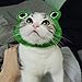 Awgusu Adorable Pet Funny Hat Cartoon Frog Shape Pet Cap Weaving Puppy Cat Hat Pet Grooming Supplies for Everyday Decoration Christmas Halloween Decoration Use 1PCS