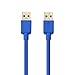 Cable Matters 5Gbps Long USB 3.0 Cable - 15ft, Male to Male USBA to USBA Cable, USB Cord, Blue
