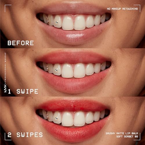 , Smushy Matte Lip Balm con Aplicador Suave, Bálsamo Labial Mate con Acabado Difuso, Ceramidas de Azúcar y Polvo de Arroz Mochi, Fórmula Vegana, Sugar Smush