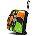 Pyramid Path Deluxe Double Roller with Oversized Accessory Pocket Bowling Bag (Lime Green/Orange)