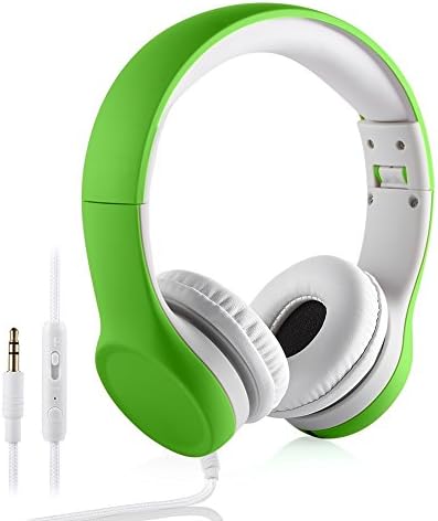YUSONIC Over-Ear Kids Headset Volume Limited Headphones for Children (Green)