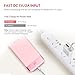 Yoobao 20000mAh Power Bank High Capaicty Portable Charger External Battery Pack Dual USB Output Powerbank Cell Phone Battery Backup Charger Compatible Smartphone Cellphone Tablets - Pink