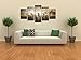 youkuart Canvas Wall Art Butterfly Orchid Flowers Canvas Print Wall Art Painting Decor for Home Decoration Picture for Living Room Stretched Framed White Floral Artwork (5parts, flowers4)