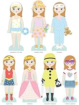 Floss & Rock Elsie Magnetic Wooden Dress Up Doll with Accessories & Stand view 3