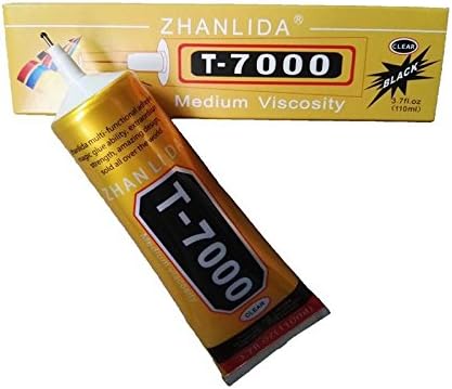110ml 3.7fl.oz T-7000 Multipurpose Black Clear DIY Craft Industrial Adhesive Glue Tool For Cellphone Middle Frame Back cover Jewelry Glass (110ml)