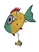 Allen Designs Wide Eyed Fishy Pendulum Wall Clock Fish