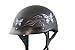 VCAN V531 Cruiser Intricate Butterfly Flat Black Large Half Helmet