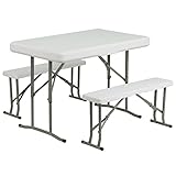 Flash Furniture Rowan 3 Piece Portable Plastic