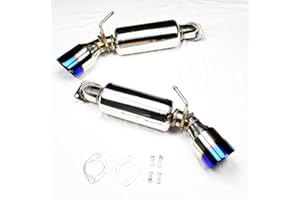 TUNERBITS Burn Stainless Resonated Axle Back Muffler Exhaust for Nissan 370Z 2009-2021
