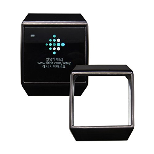 For Fitbit Ionic Case, AISITIN Soft TPU Protector for Fitbit Ionic Accessories Rugged Protective Frame Shockproof electroplating protector Cover Shell For Ionic Smart Watch(black)