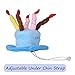 Pet Birthday Party Hat for Small Cats & Dogs, Birthday Cake & Candles Design (Blue)