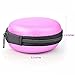5pcs Earphone Carrying Case, Jmkcoz Round Shape Carrying Hard EVA Case Storage Bag for Earbuds Earphone Headset,USB Cable, Bluetooth or Wired Headset Earphone Mini Storage Random Color