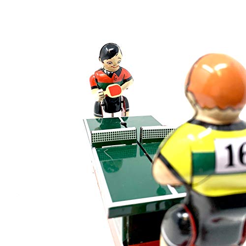 Off the Wall Toys Vintage Windup Ping Pong Match Souvenir Clockwork Collectable Tinplate Toy