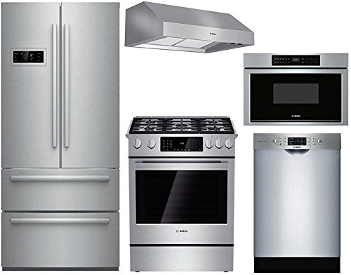 Bosch 5-Piece Stainless Steel Kitchen Package with B21CL80SNS 36