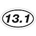 Gone For a Run 13.1 Half Marathon Car Magnet - White