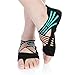 Barerun Women's Bellarina Shoes Half Toe Grip Non-Slip for Ballet Yoga Pilates Barre (8.5-9.5 B(M) US, Black Green)