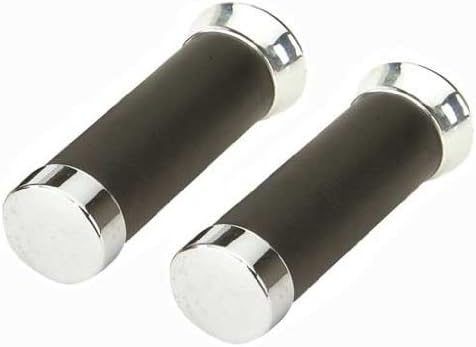 LowriderGrips Vinyl Black/Chrome Cll-m2. Bike Grips, Bicycle Grips, Grips, Beach Cruiser Grips, Mountain Bike Grips