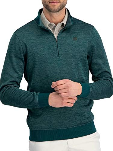 Dry Fit Pullover Sweaters for Men - Quarter Zip Fleece Golf Jacket - Tailored Fit