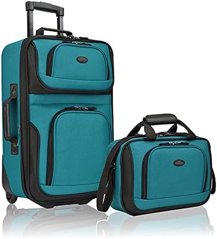 Traveler Rio Rugged Fabric Expandable Carry-on Luggage Set