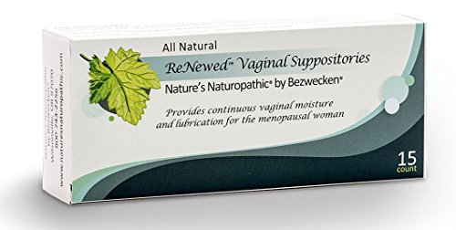 Bezwecken - Nature’s Naturopathic ReNewed Vaginal Suppositories – 15 Suppositories | Professionally Formulated to Replenish Vaginal Moisture | Safe