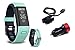 PlayBetter Garmin Approach X40 (Frost Blue) Golf GPS & Fitness Band Bundle USB Car Charge Adapter