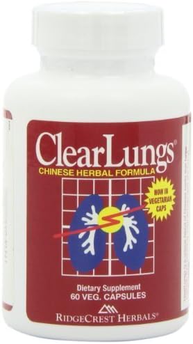 RidgeCrest Clearlungs (Red), Chinese Herbal Formula, 60 Vegetarian Capsules by Ridgecrest