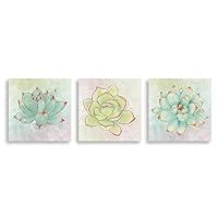 3Piece Canvas Wall Art - Succulent Plant - Canvas Prints Home Artwork Decoration for Living Room,Bedroom - 12