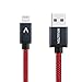 Apple MFi Certified Lightning Cable, Voltmax Nylon-Braided iPhone Charger with Reinforced Aramid Fiber for iPhone X, iPhone 8/8Plus, iPad, Air pods&More(Red-3ft)