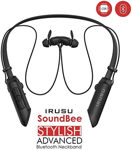 Irusu SoundBee Neck Band Bluetooth Headset Wireless Earphones with handsfree mic+Stereo Sound