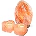 Natural Himalayan Salt Lamp w/ Salt Candle Holders