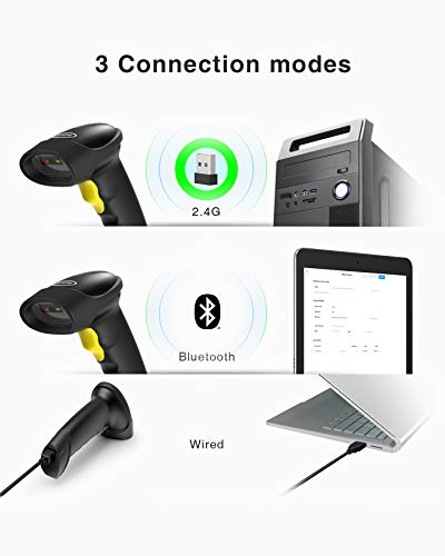 Inateck 2D QR Wireless Barcode Reader for POS, QR Shower, BCST-50