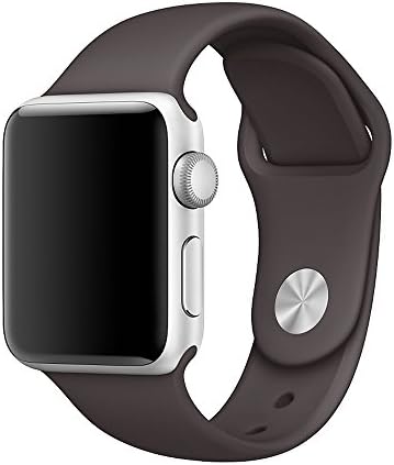 Vteyes Apple Watch Sport Band, Soft Silicone Replacement Strap For Apple Watch Series 1 Series 2 (Cocoa, 42MM M/L)