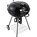 Portable Charcoal Grill 22 Inch BBQ Charcoal Barbeque Grill Outdoor Grills Smoker Heat Control Round Standing Kettle Grill Tailgating Grilling Patio Backyard Camping Steel Cooking Grate Go-anywhere