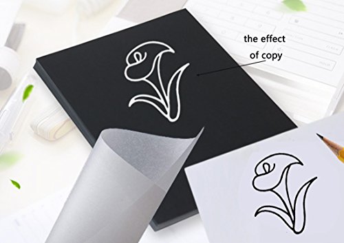 50 Pcs Carbon Transfer Paper Tracing Paper 11.7"×8.3" for Transfer Pattern on Wood, Paper, Canvas (White)