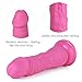 Dildo , Louviva 7.2 Inch Silicone Dildo with Suction Cup G Spot Vagina Stimulation Anal Play Realistic Flexible Waterproof Sex Adult Toys for Women Pink