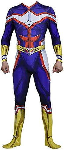 tianxinxishop Men Anime Cosplay Costume All Might Cosplay Jumpsuit Bodysuit