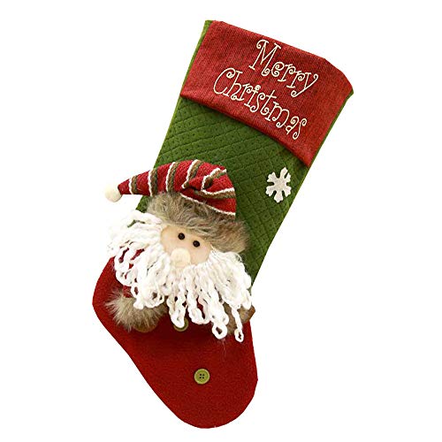 image for nanzhushangmao Burlap Banners Merry Christmas Stockings Fireplace Deco