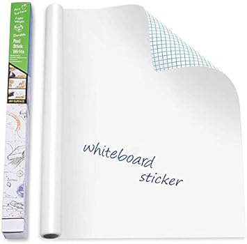 Lukzer 1pc White Board Wall Sticker With 1 Marker For Home Kitchen Office School College Restaurants Self Adhesive Removable White Board Wallpaper 60 X 200 Cm White Amazon In Home Kitchen