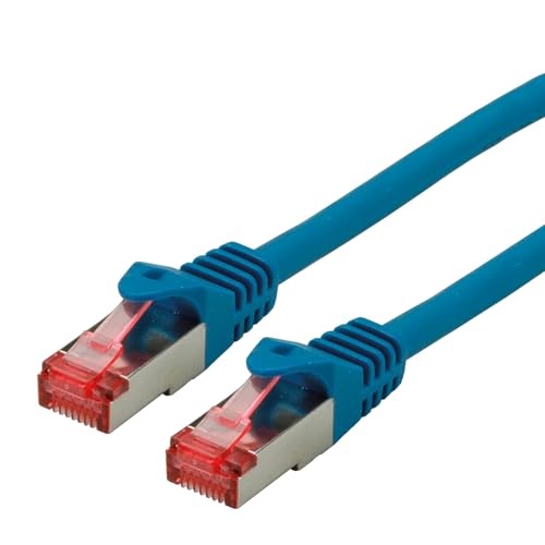 ROLINE Cordon LAN Cat 6 - Component Level - Câble réseau S/FTP Ethernet avec connecteur RJ45 - bleu 0,3 m
