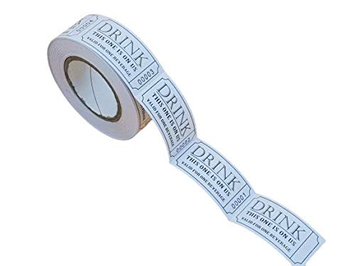 Evelay This Drink is On Us Valid for One Beverage 250 Free Drink Tokens Ticket for Wedding Party Events