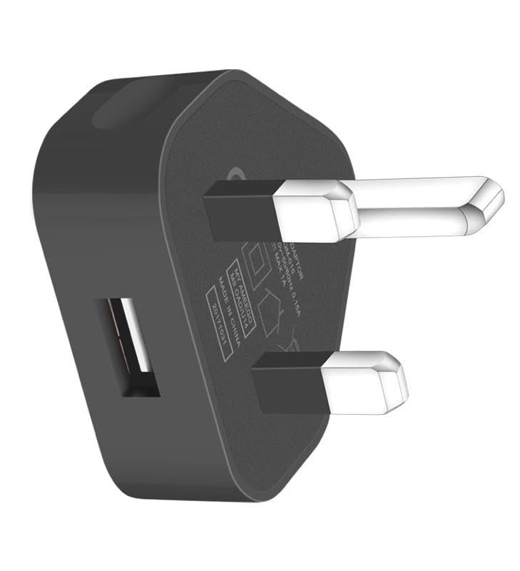 USB Desktop UK Plug, USB Charger, Adapter CE Approved Compatible iOSiPhone iOSiPad All Models Samsung Galaxy HTC LG Sony Huawei Motorolla and Many More Models (Black)