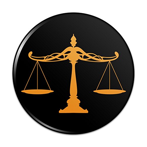 Scales Of Justice Legal Lawyer Pinback Button Pin Badge - 2.25