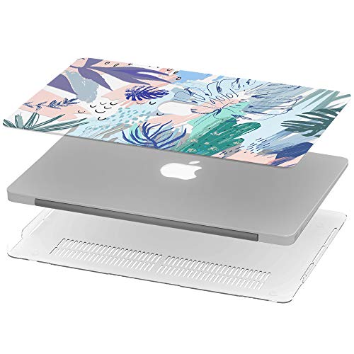 Wonder Wild Mac Retina Cover Case For MacBook Pro 15 inch 12 11 Clear Hard Air 13 Apple 2019 Protective Laptop 2018 2017 2016 2015 Plastic Print Touch Bar Tropical Pattern Watercolor Art Cactus Leaves