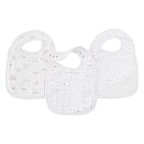 aden + anais Snap Bib, 100% Cotton Muslin, Soft Absorbent 3 Layers, Adjustable, 9” X 13”, 3 Pack, Lovely Reverie